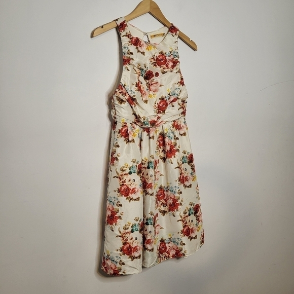 Alice + Olivia Floral Print Silk Dress Size 4 - Picture 2 of 11